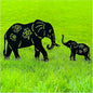 Elephant Metal Decorative Garden Stakes Elephant Gifts for Women/Men Elephant Lovers Gifts Silhouette Statues for Yard Art, Outside, Patio, Outdoor Decor, Garden Decorations, Lawn Ornament