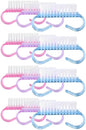 12-Pack Handle Grip Nail Brush, Fingernail Scrub Cleaning Brushes