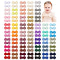 YHXX YLEN Baby Hair Bows for Girls Mini Fully Lined Hair Bows Grosgrain Ribbon 1.2" Tiny Baby Hair Clips for Baby Girls Infant Fine Hair 100PCS (50 Colors in Pairs)