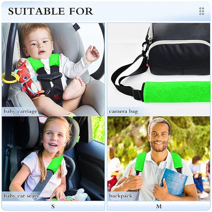 Neon Lime Green Seat Belt Cover 2 Pack for Car Seat Strap Shoulder Seatbelt Covers Baby Kids Soft Car Seat Cover Pad Car Accessories for Boys Girls Adults Babies 10 in