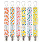 babygoal Girl Fruit Pacifier Clips, 6 Pack Pacifier Holder Clip for Baby Boys and Girls Fits Most Pacifiers