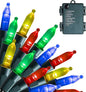Dazzle Bright 50 LED Batter Operated Christmas Lights, 16 FT Waterproof Mini String Lights with 8 Modes for Xmas Indoor Outdoor Yard Garden Holiday Wedding Decorations (Multi Colored)