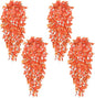 BLEUM CADE Fake Hanging Plants, 4pcs Artificial Hanging Plant, Faux Orange Vines Hanging Plant for Wall Home Living Room Indoor Outdoor Fall Decor (No Baskets)