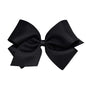 Wee Ones Baby Girls' King Grosgrain Hair Bow on a WeeStay Clip w/Plain Wrap - Black,One Size