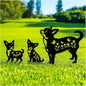 Dog Metal Decorative Garden Stakes Chihuahua Dog Gifts for Women Men Mom Birthday Gifts Silhouette Statues for Garden Decor, Yard Art, Patio, Outside, Lawn Ornaments, Outdoor Decorations