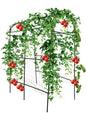 Tall Garden Arch Trellis for Climbing Plants Outdoor, 7.5 ft Tall Polyethylene-Coated Stainless Steel Garden Arch for Climbing Vine Vegetable/Fruit/Flower, Cucumber Trellis for Raised Bed, Black