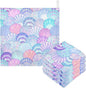 vvfelixl Baby Washcloths Cotton Sea Shell Mermaid Scales Baby Muslin Washcloths Ocean Soft Baby Face Towel for Newborn Infants Baby Wipes, 11.8 X 11.8 Inch, 5 Pack Pink
