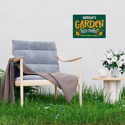 Custom Garden Signs, Personalized Sign for Garden, Ideal for Mom, Mother Or Christmas Gift Sign, 10x14 Inches, Rust Free .040 Aluminum, Fade Resistant, Made in USA by Sigo Signs