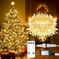 suddus 300 Led Connectable Christmas Lights Outdoor Waterproof, 99ft Christmas Tree Light Plug in with Remote, Warm White String Lights Indoor for Dorm Xmas Holiday Yard Party Porch Patio Garden Decor