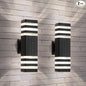 2 Pack LED Up and Down Lights, Outdoor Light Fixture, Exterior Lights for House, GU10 Bulbs 14W IP65 3000K 1200LM Warm White, Square Outdoor Sconce for Front Porch, Patio, Garage
