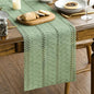 Artoid Mode Light Green Farmhouse Woven Rustic Hollow Table Runner, Seasonal Holiday Hollow Kitchen Dining Table Decoration for Home Party Decor 12x120 Inch