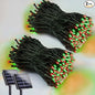 2 Pack 200 LED Solar Christmas Lights Outdoor Waterproof, Solar String Lights for Outside, Solar Outdoor String Light with 8 Lighting Modes for Xmas Tree Wedding Party Yard Decorations (Red and Green)