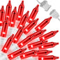 LAMPHOME RED Christmas Lights Set 100 Count 19.6 Feet Incandescent Bulb Mini String Lights for Indoor Christmas Tree Garland Birthday Wedding Party Festival Decoration, White Wire