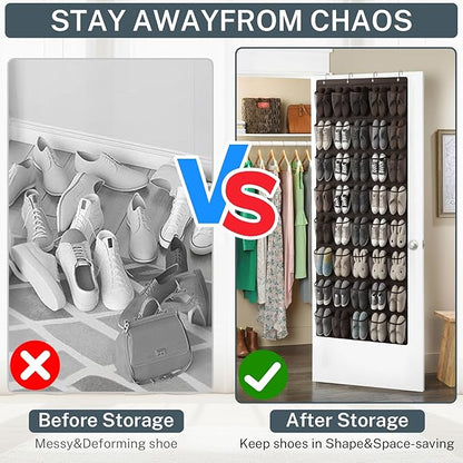 40-Pocket Over the Door Shoe Organizer
