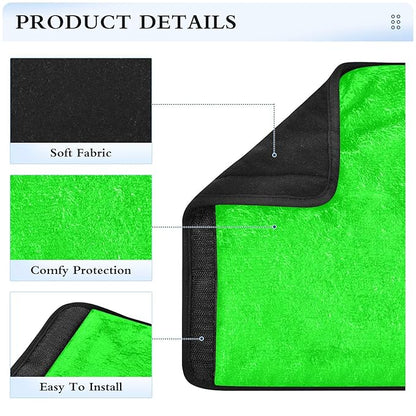 Neon Lime Green Seat Belt Cover 2 Pack for Car Seat Strap Shoulder Seatbelt Covers Baby Kids Soft Car Seat Cover Pad Car Accessories for Boys Girls Adults Babies 10 in