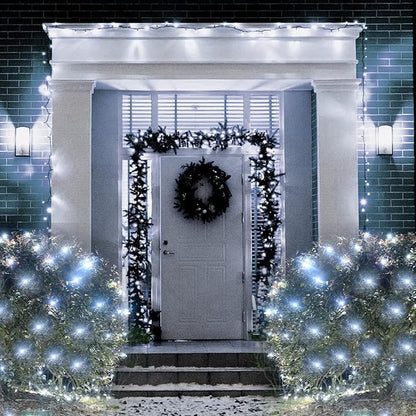 Christmas Net Lights, 510 LED Large Outdoor Net Mesh Lights for Bushes 28x5ft, 8 Modes Waterproof Twinkle String Lights Connectable for Christmas Hedge Yard Garden Party Decor, Cool White