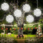 Baung Christmas String Lights Outdoors,4 Pack 11.81" Sphere Lights,Ball Tree Garden Globe Lights for Home, Party, Christmas, Porch Patio,Wedding, Garden,Tree Decoration with Plug