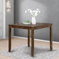 Dining Table for 4, Wooden Square Kitchen Table with Natural Woodgrain Finish, 34.5" MDF Modern Dining Table with Solid Wood Tapered Legs and Rounded Corners, Easy Assembly, Walnut