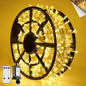 JMEXSUSS 168FT 600 LED String Lights for Outside Clear Wire, Warm White Christmas Lights Outdoor Waterproof, Tree Lights Outdoor Plug in for Patio Wedding Party Holiday Christmas Bedroom Pergola Decor