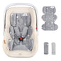 Infant Car Seat Insert Boys Girls, Soft Flannel Baby Head Support & 2 Strap Pads, Preemie Newborn Carseat Cushion Reversible & All Season for Stroller, Baby Swing, Rocker, Bassinets, Bouncer Gray Star