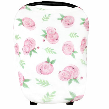Copper Pearl Multi-Use Cover: Car Seat Covers, Nursing Cover, and Stroller Cover for Sun - Stretchy Fabric, All-Season Use, Stylish Designs, Easy Access for Moms - Grace