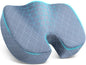 TushGuard Office/Car Seat Cushion, Non-Slip Sciatica & Back Coccyx Tailbone Pain Relief Chair Pad, Memory Foam Butt Pillow for Computer Desk, Wheelchair, Driving (Light Blue)