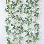 mizii 5 Packs 340" Artificial Vines Eucalyptus Garland Fake Vine with Silk Leaves Green Garland Faux Hanging Plants Greenery Decoration for Room Table Centerpieces Wedding Decor (Eucalyptus)