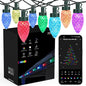 Brizled (Not Connectable Color Changing Smart Christmas Lights, 78FT 120 LED C9 String Lights App Control, Dimmable Outdoor Christmas Light, Christmas Tree Light Indoor, RGB Xmas Lights Party Decor