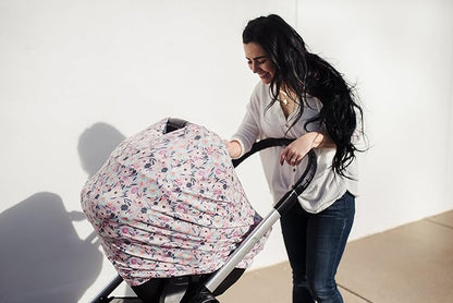 Copper Pearl Multi-Use Cover: Car Seat Covers, Nursing Cover, and Stroller Cover for Sun - Stretchy Fabric, All-Season Use, Stylish Designs, Easy Access for Moms - Morgan