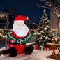 VINGLI 5.8ft Cute Santa Claus Inflatable, Inflatable Santa Holding Banner Christmas Blow ups Yard Decoration, Outdoor Inflatables with LED Lights for Outdoor, Lawn, Garden, Xmas Holiday Decor