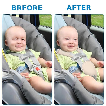 Accmor Car Seat Strap Pads Set for Baby Toddler Kids, Car Seat Strap Covers with Hip Support, Super Soft Seat Belt Covers Fits for All Car Seats, Pushchair, High Chair, Stroller