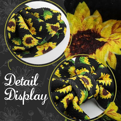 7’’ Yellow Bows for Baby Girls Sunflower Girl Headbands Baby Bow Summer Outfits Hair Accessories for Newborn Infant Toddler Clothes