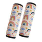 2 Pack VegaPunkLab Seat Straps Shoulder Pads for Kids - Seat Belt Cover Pad, Perfect for Car Booster Seats, Strollers, High Chair, Backpacks, and More, Rainbow
