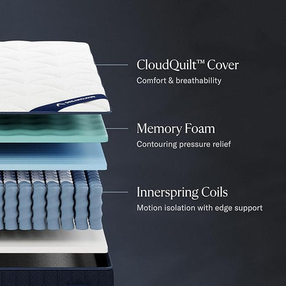 Classic 12" Twin Mattress - Luxury Hybrid Gel Memory Foam - 365 Night Trial - Fiberglass Free - Forever Warranty - Mattress in a Box - CertiPUR-US Certified