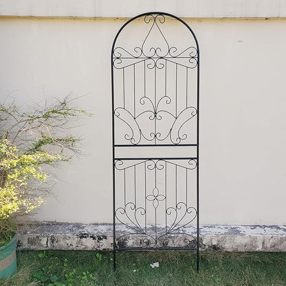 Trellis for Climbing Plants 70.8" H x 24.5" W Metal Iron Outdoor Wall Panel for Vines Flowers Elegant Garden Accent Decorative Structure 1 Pack