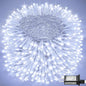 165FT 500 LED Outdoor String Lights, Plug in Christmas Lights Indoor Waterproof, 8 Modes Clear Wire Twinkle Fairy Lights for House Bedroom Patio Garden Party Holiday Decorations, White