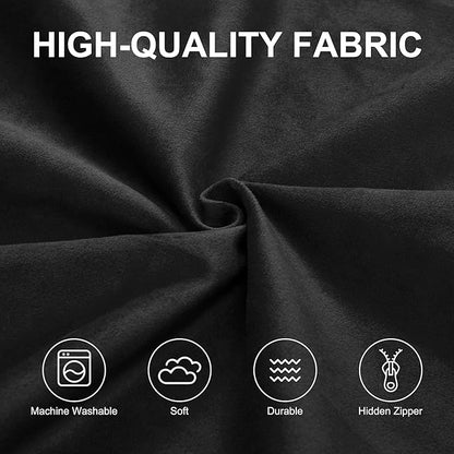 Hobestluk 6FT Bean Bag Chair Bean Bag Chairs for Adults Giant Bean Chairs with Velvet Cover, Memory Foam BeanBag Chair Fluffy BeanBag Chairs for Living Room, Bedroom- Black (70" x 70" x 15")