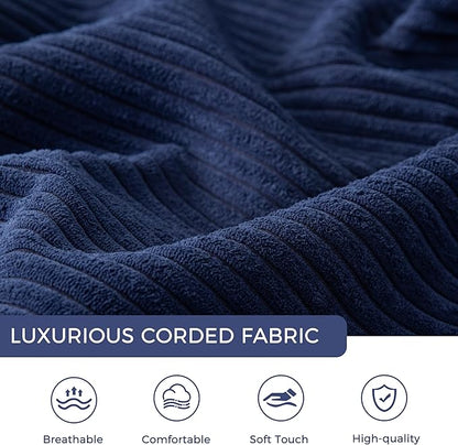 MAXYOYO Convertible Sofa Bed, Fold Out Single Sleeper Sofa with Pillow, 4 in 1 Tufted Folding Couch Bed Foam Floor Couch, Lazy Chair for Living Room Bedroom Guest Room, Navy
