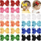 20PCS 3 Inch Hair Bows for Girls Grosgrain Ribbon Toddler Hair Accessories with Alligator Clips for Toddlers Baby Girls Kids Teens in Pairs