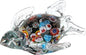 YAOYUAN Handmade Multicolor Sea Turtle Figurine,Starfish Paperweight (Turtle-Dark Green Color)