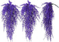 RECUTMS Artificial Hanging Plants Fake Plants Greenery Vines Aritificial Plants Eucalyptus Purple Leaves Hanging Vines Plant Colorful Outdoor Faux Vines Wall Decoration(Pure Purple)