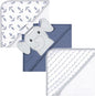 Hudson Baby Unisex Baby Cotton Rich Hooded Towels, Sailor Elephant, One Size