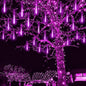 Kwaiffeo Halloween Lights, Waterproof Meteor Shower Lights for Halloween Christmas New Year Decorations Outdoor, 8 Tube, UL Plug