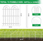 15 Panels Decorative Garden Fence, 32 in(H) X 30 ft(L) No Dig Dog Fence Outdoor for Yard, Rustproof Tall Metal Garden Fencing Animal Barrier with Ground Stakes, Temporary Fencing for Patio, White