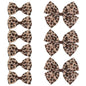 Qianyu Leopard Hair Bow Clips Cheetah Print Costume Accessories Fully Lined Polka Dot Alligator Clip Baby Barrettes Hairpins Aesthetic Ponytail Holder for Women Girls Teens Kids (9 hairpins)