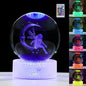 3D Fairy Gifts for Women Crystals Ball - Fairy Figurines Decor Glass Animals Figurine Fairy Stuff for Room Birthday for Best Friend Lovers Keepsake Paperweight