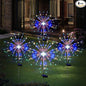 Solar Garden Firework Lights Outdoor Waterproof 4 Pack 120 LED Sparklers Solar Lights for Outside Patio Backyard Yard Pathway Walkway Decorations 4th of July Decorations (Colorful)