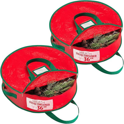 Handy Laundry Christmas Wreath Storage Bag