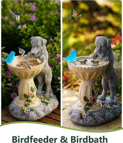 Nacome Solar Dog Garden Decor: Outdoor Statues Ornaments for Outside Decorations Yard Art Lawn Porch Patio Balcony - Birthday Gifts Choice for Mom Grandma Women Lover