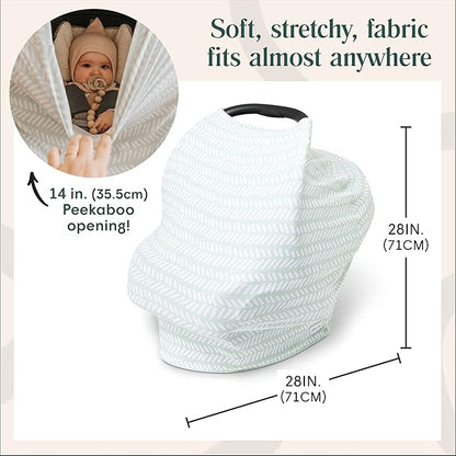 Simka Rose Car Seat Cover for Babies – Multipurpose, Breathable Nursing Cover and Baby Car Seat Canopy - 360 Coverage - Breastfeeding Privacy, Shopping Cart and High Chair Cover - Newborn Essential